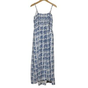 Abercrombie & Fitch Blue & White Fruit Print Maxi Dress